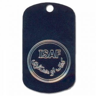 Erkennungsmarke mit Gravur ISAF