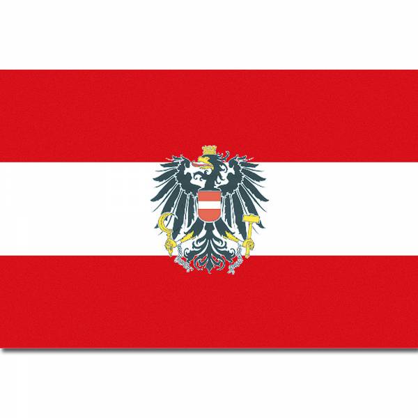 Flagge Österreich (mit Wappen)