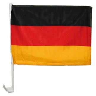 Fan-Set mit Deutschland-Fahne+Autohalterung