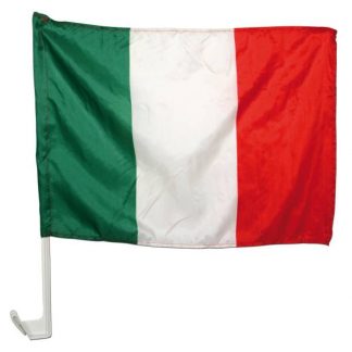 Fan-Set mit Italien-Fahne+Autohalterung