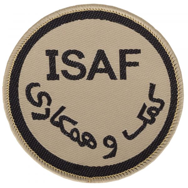 Abzeichen ISAF rund khaki neuwertig