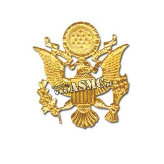 Abzeichen Schirmmütze US Army gold