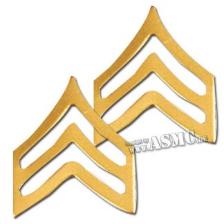 Rangabzeichen Metall US Sergeant polished