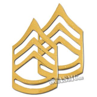 Rangabzeichen Metall US Sergeant F.C. polished