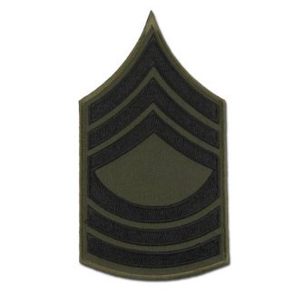 Rangabzeichen US Textil schwarz Master Sergeant