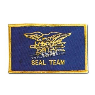 Abzeichen US Textil Seal Team blue/gold