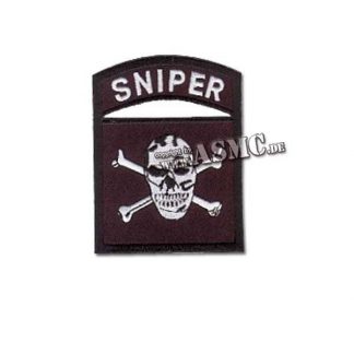 Abzeichen US Textil Sniper Skull