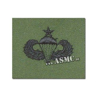 Abzeichen US Senior Parachutist Textil oliv