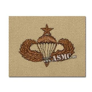 Abzeichen US Senior Parachutist Textil desert