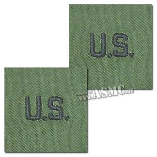 Abzeichen US Letters oliv Textil