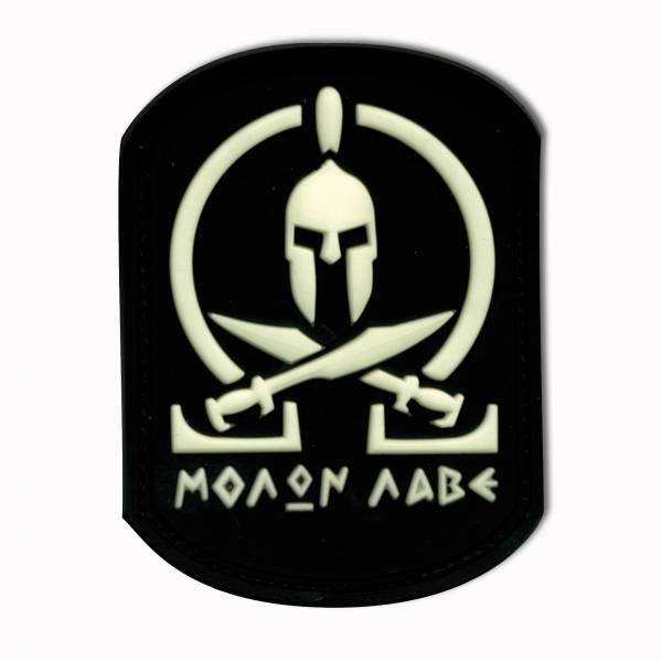 3D-Patch Molon Labe Spartan nachleuchtend