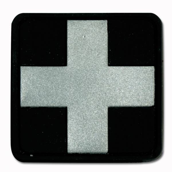3D-Patch Red Cross Medic schwarz-silber