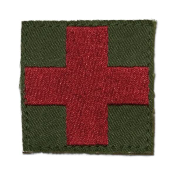 Textilabzeichen Red Cross/Medic Klett oliv