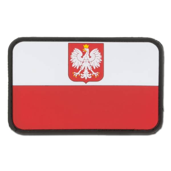 3D Patch Flagge Polen mit Wappen fullcolor