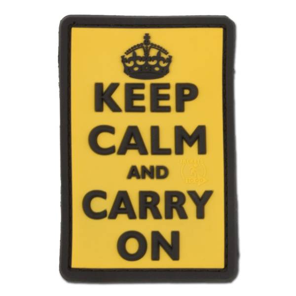 3D-Patch Keep Calm and Carry on gelb