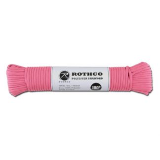 Paracord 550 lb rose pink 100 ft. Polyester