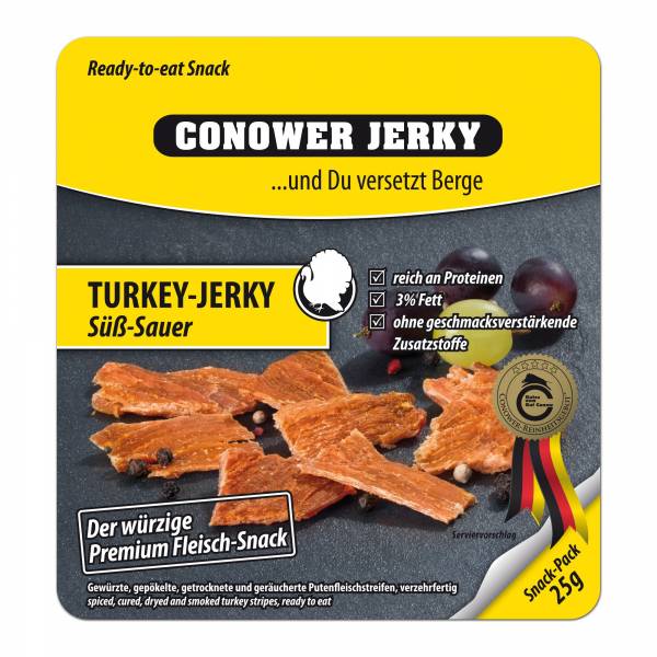 Conower Jerky Turkey Süß-Sauer 25 g