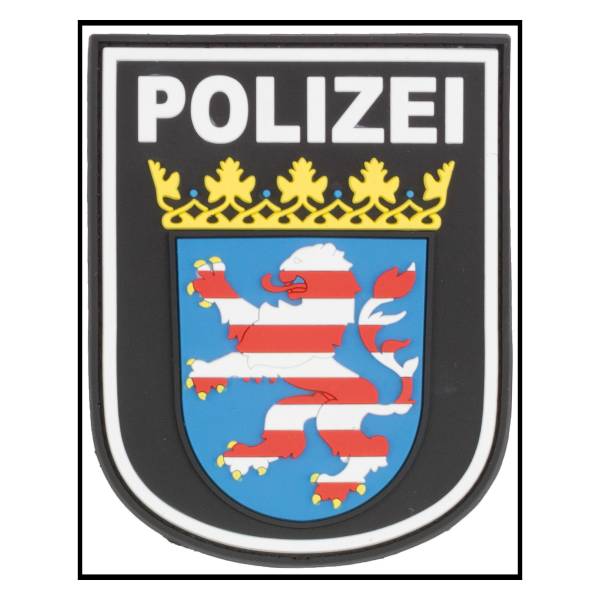 3D-Patch Ärmelabzeichen Polizei Hessen schwarz