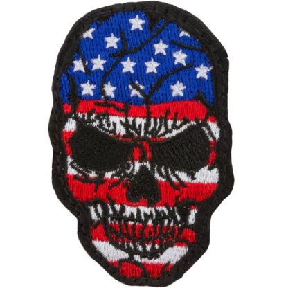 Café Viereck Patch Amerika Skull