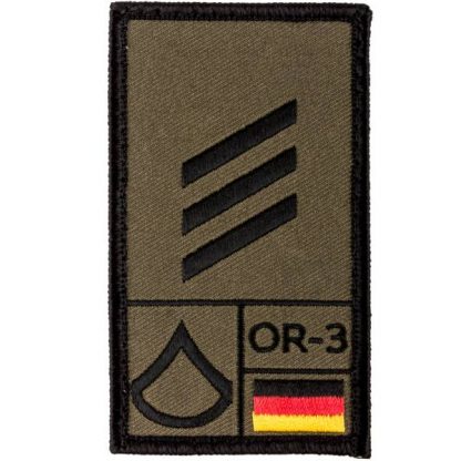 Café Viereck Rank Patch Hauptgefreiter oliv