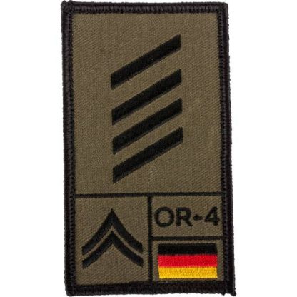 Café Viereck Rank Patch Stabsgefreiter oliv