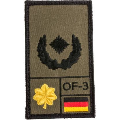 Café Viereck Rank Patch Major oliv