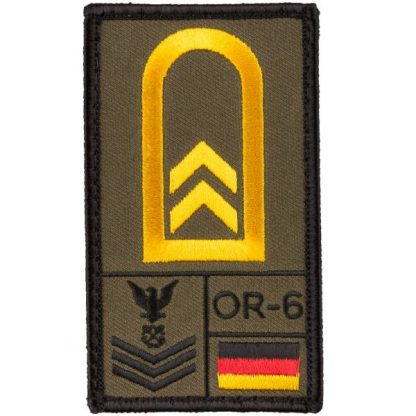 Café Viereck Rank Patch Oberbootsmann oliv