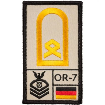 Café Viereck Rank Patch Hauptbootsmann sand