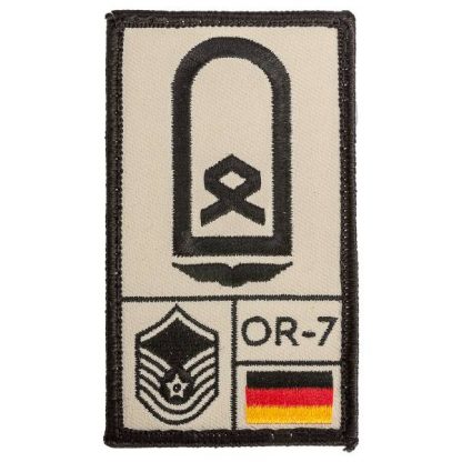 Café Viereck Rank Patch Hauptfeldwebel Luftwaffe sand