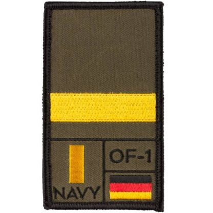 Café Viereck Rank Patch Leutnant zur See oliv