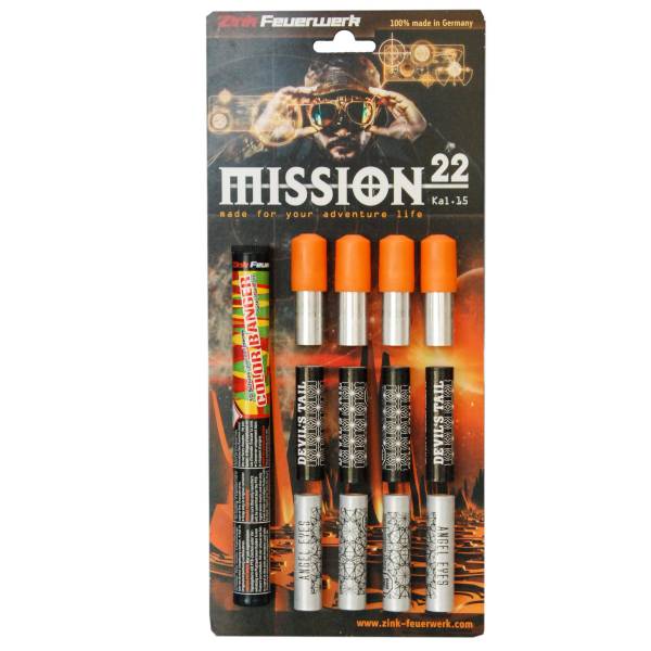 Zink Feuerwerk Mission 22 Sortiment 15 mm 22 Teile