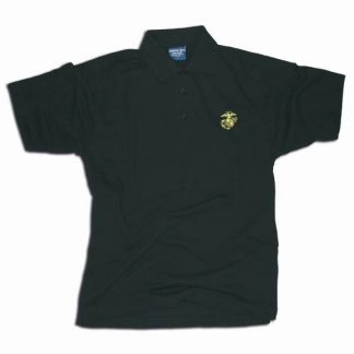 Polo-Shirt bestickt mit USMC Globe&Anchor (Größe S)