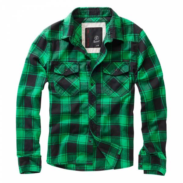 Brandit Checkshirt grün schwarz (Größe S)