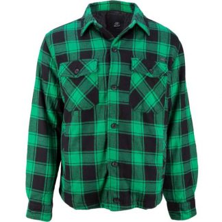 Brandit Jacke Lumberjacket checked grün schwarz (Größe XXL)