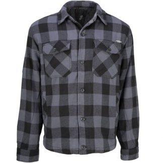 Brandit Jacke Lumberjacket checked schwarz grau (Größe S)