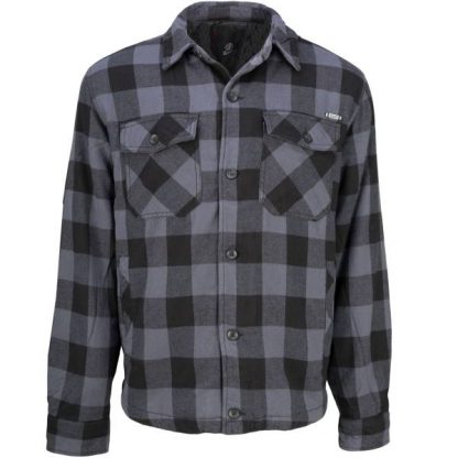 Brandit Jacke Lumberjacket checked schwarz grau (Größe S)