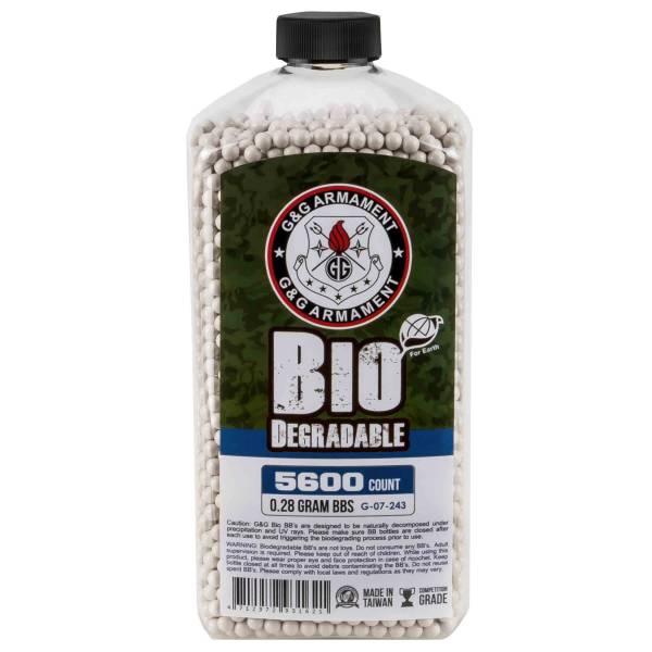 G&G Bio Airsoft BBs 6 mm 0.28 g 5600 Stück weiß