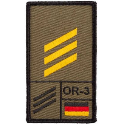 Café Viereck Rank Patch Hauptgefreiter Marine oliv