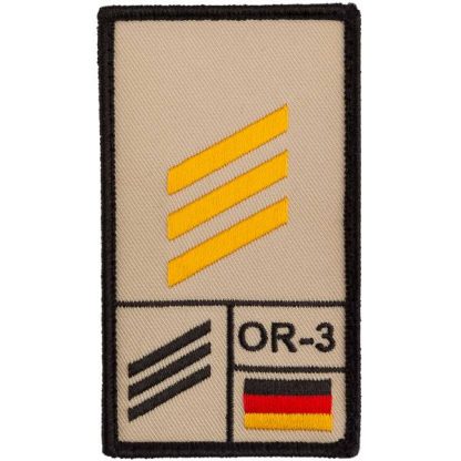 Café Viereck Rank Patch Hauptgefreiter Marine sand