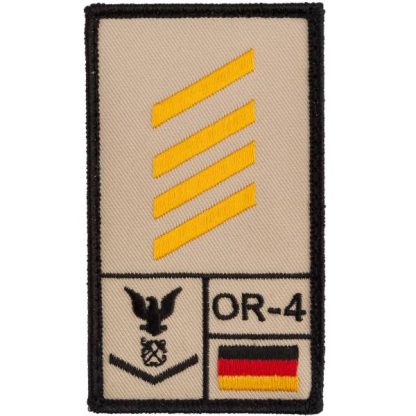 Café Viereck Rank Patch Stabsgefreiter Marine sand