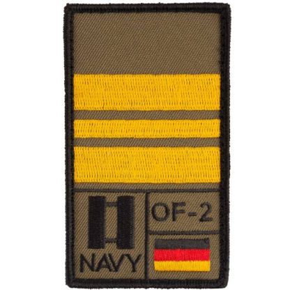 Café Viereck Rank Patch Kapitänleutnant oliv