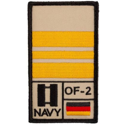 Café Viereck Rank Patch Kapitänleutnant sand