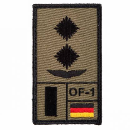 Café Viereck Rank Patch Oberleutnant Luftwaffe oliv