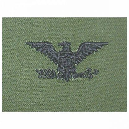 Rangabzeichen US Textil Colonel oliv links