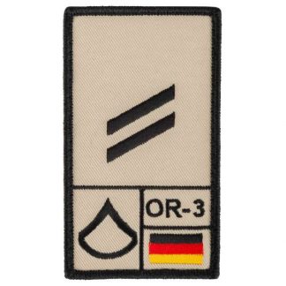 Café Viereck Rank Patch Obergefreiter sand