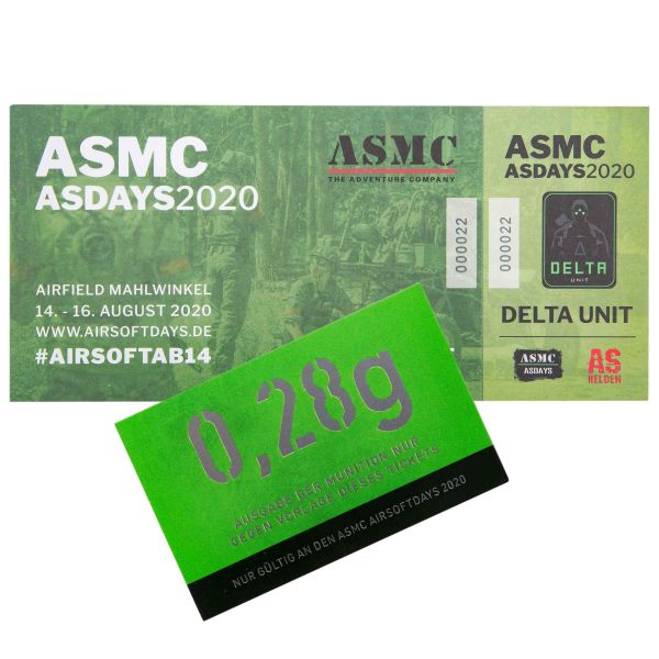 ASMC Airsoft Days Spielerticket Delta Unit + 0.28g Bio BBs