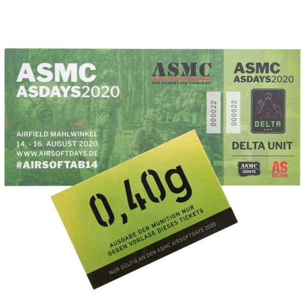 ASMC Airsoft Days Spielerticket Delta Unit + 0.40g Bio BBs