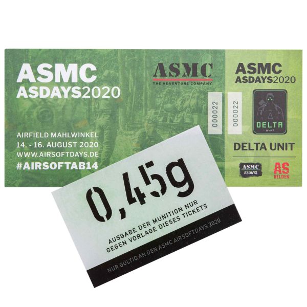 ASMC Airsoft Days Spielerticket Delta Unit + 0.45g Bio BBs