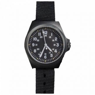 Mil-Tec Uhr US-Style S Steel IP schwarz