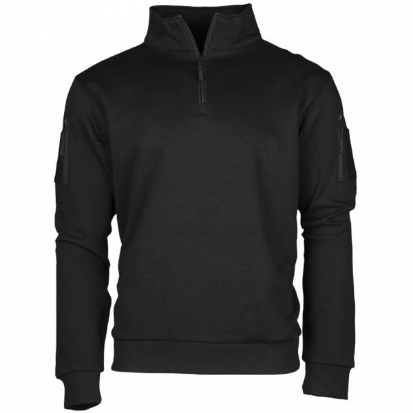 Mil-Tec Tactical Sweatshirt mit Zipper schwarz (Größe S)